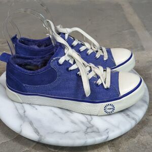 Ugg Australia Evera Canvas Sneakers‎ Shearling Lined Women's Size 5.5 Blueberry